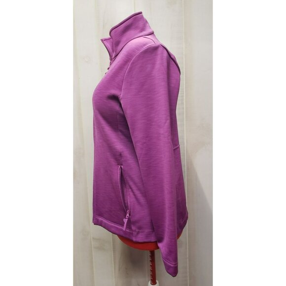 T By Talbots Zip-Up Jacket, Purple, size L, Pockets, Polyester/Spandex Fleece - Picture 7 of 9
